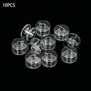 10/30pcs DIY Apparel Craft Storage Holder Plastic Transparent Thread Bobbin Linen Spool For Brother Janome Singer Empty Coils 10PCS